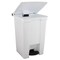 Rubbermaid Commercial 12 Gallon Indoor Utility Step-On Plastic Waste Container - White